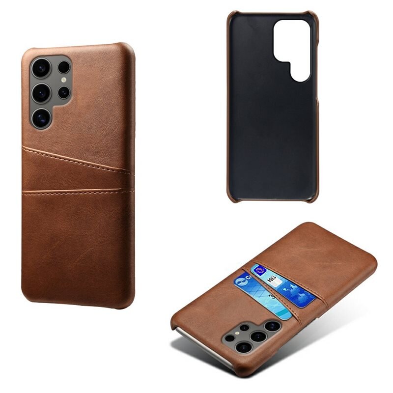 tectTech Card Slots Case Samsung Galaxy S25 Ultra Brun - Mobildeksel med praktisk kortspor