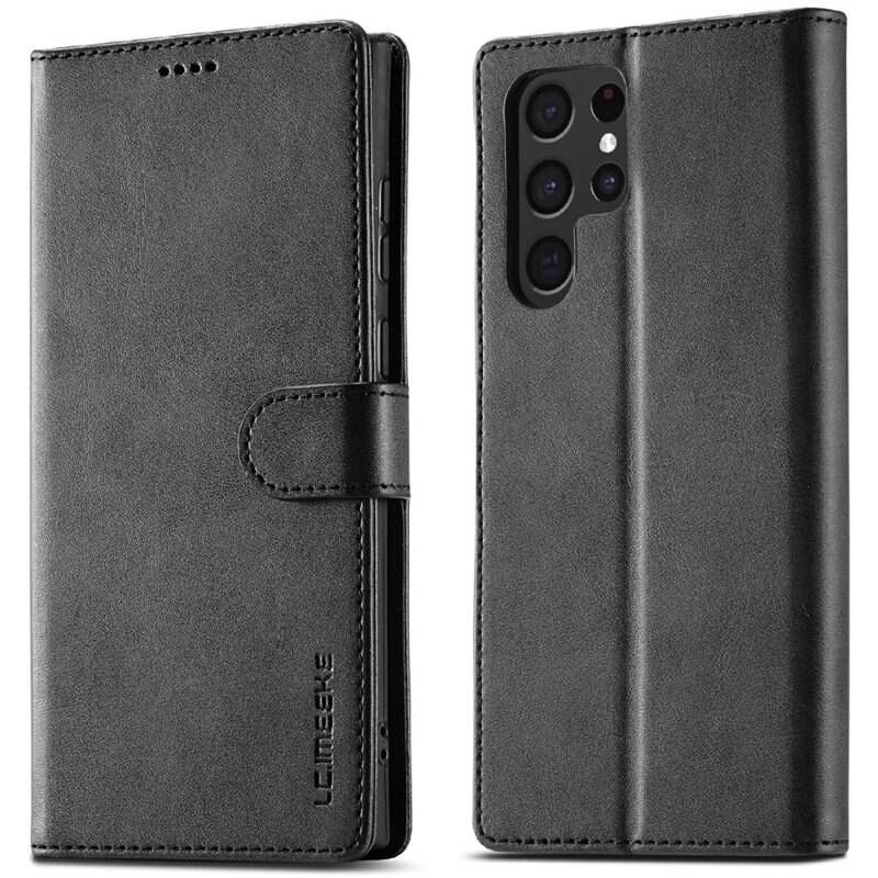 LC.IMEEKE Lommebokdeksel Samsung Galaxy S25 Ultra svart - Mobilveske med stilig design