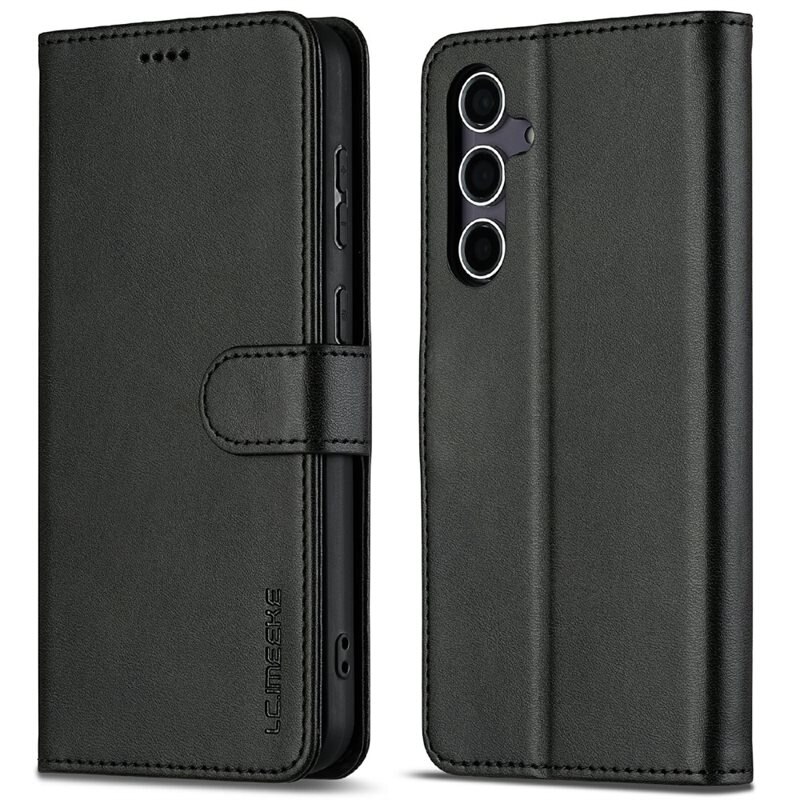 LC.IMEEKE Lommebokdeksel Samsung Galaxy S25 svart - Mobilveske med stilig design