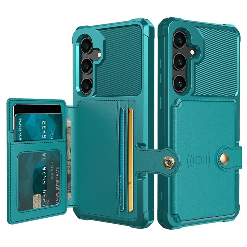 Tough Multi-slot Deksel Samsung Galaxy S25 Svart - Mobildeksel med praktisk kortspor og lommebok