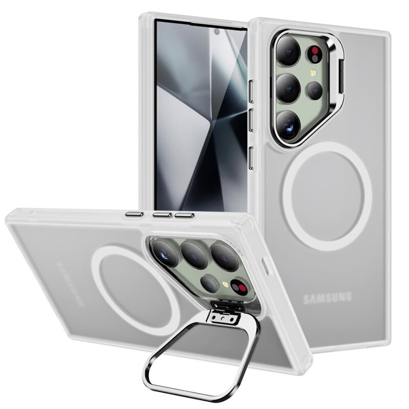 Hybriddeksel Kickstand MagSafe Samsung Galaxy S25 Ultra Gjennomsiktig