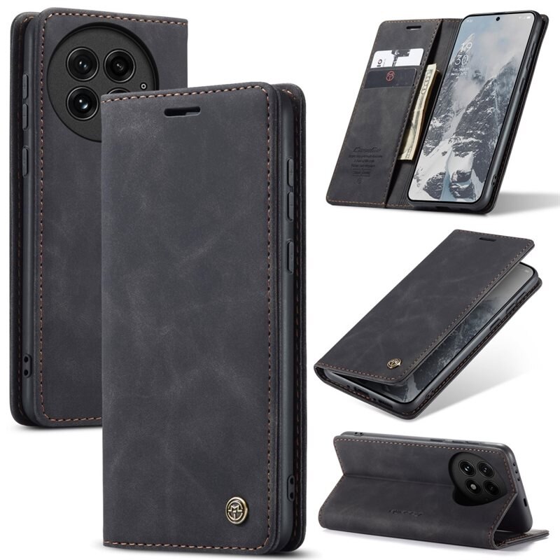 CaseMe Slim Lommebokveske OnePlus 13 Svart - Tynt mobildeksel med lommebok