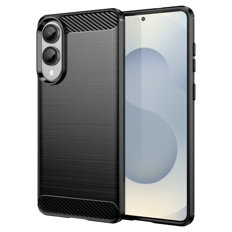 tectTech Samsung Galaxy S25 Edge Deksel TPU Brushed Svart - Mobildeksel
