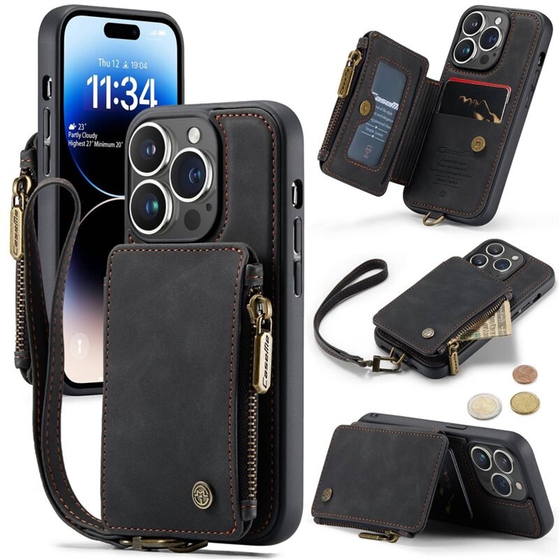 CaseMe Multi-slot Deksel iPhone 14 Pro Max svart