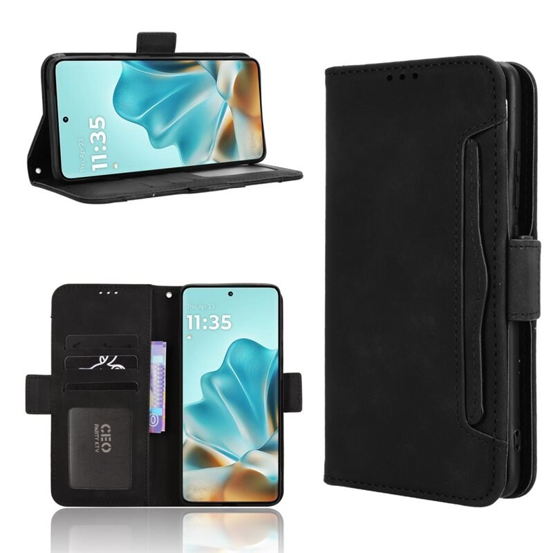 Multi Lommebokdeksel Motorola Edge 60 Fusion svart - Mobildeksel - Kortlomme og seddellomme