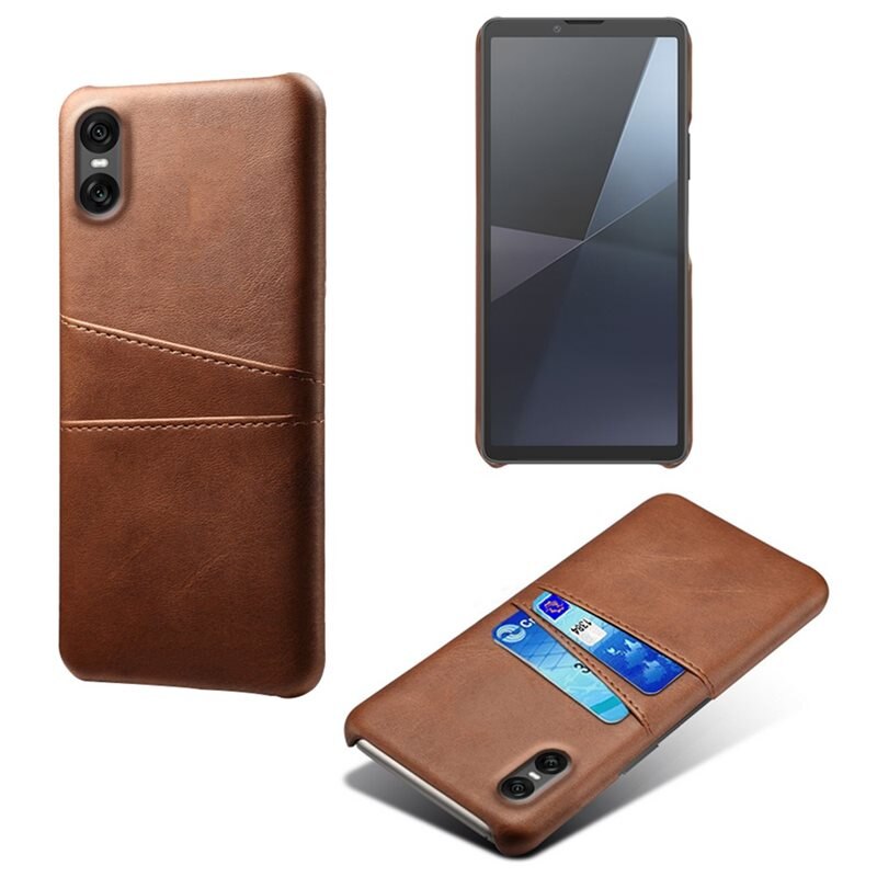 tectTech Card Slots Case Sony Xperia 10 VII Brun - Mobildeksel med praktisk kortspor