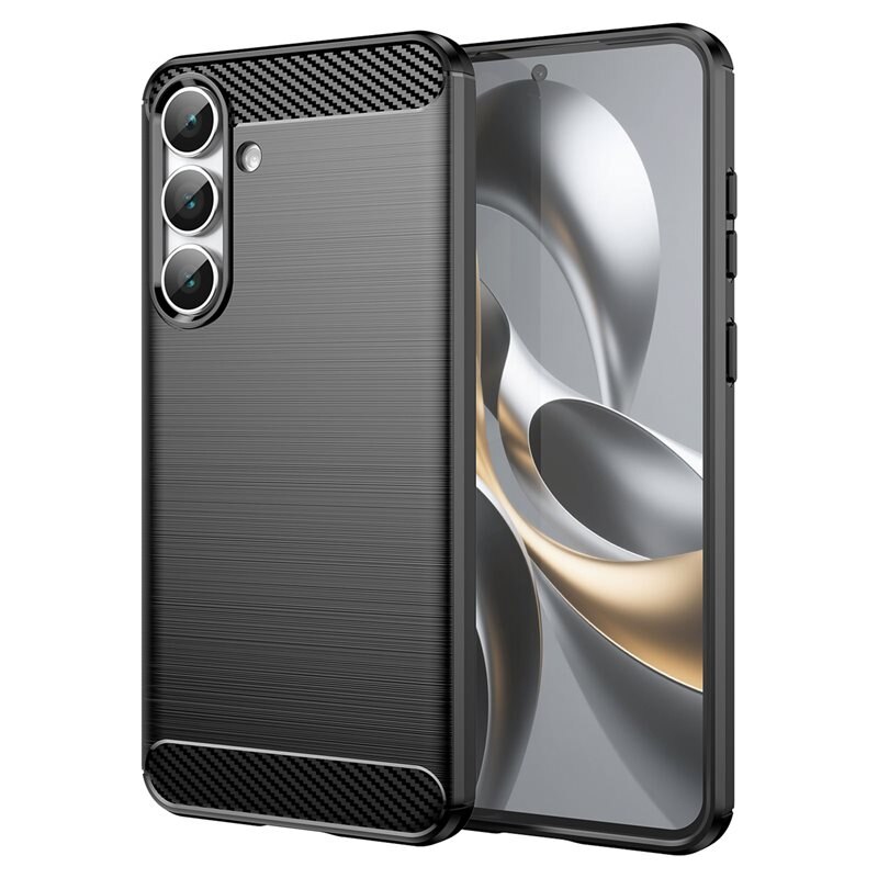 tectTech Samsung Galaxy S25 FE Deksel TPU Brushed Svart - Mobildeksel