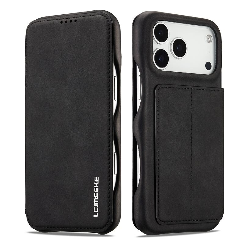 Slim Lommebokdeksel iPhone 17 Pro Max Svart