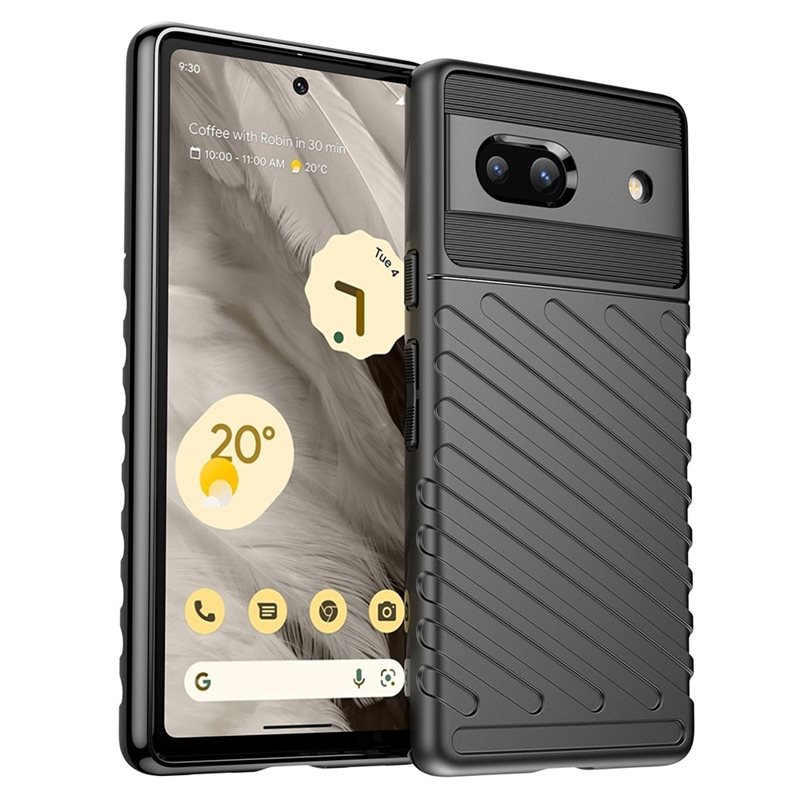 Thunder TPU Case Google Pixel 7a svart - Mobildeksel