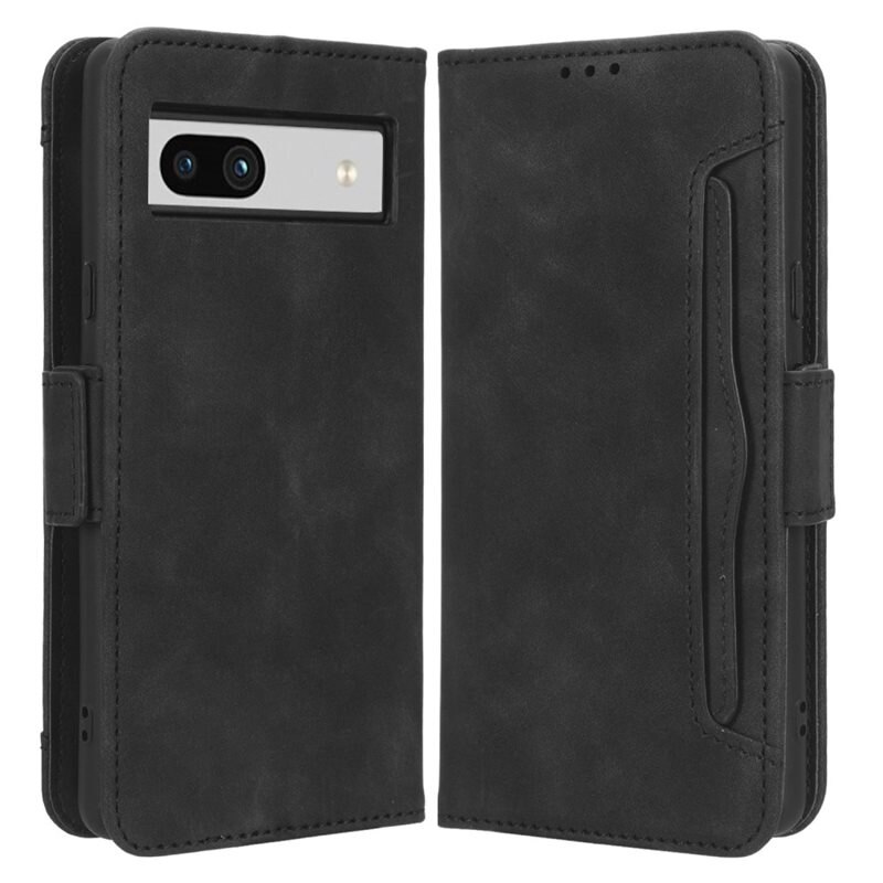 Multi Lommebokdeksel Google Pixel 7a svart - Mobildeksel - Kortlomme og seddellomme