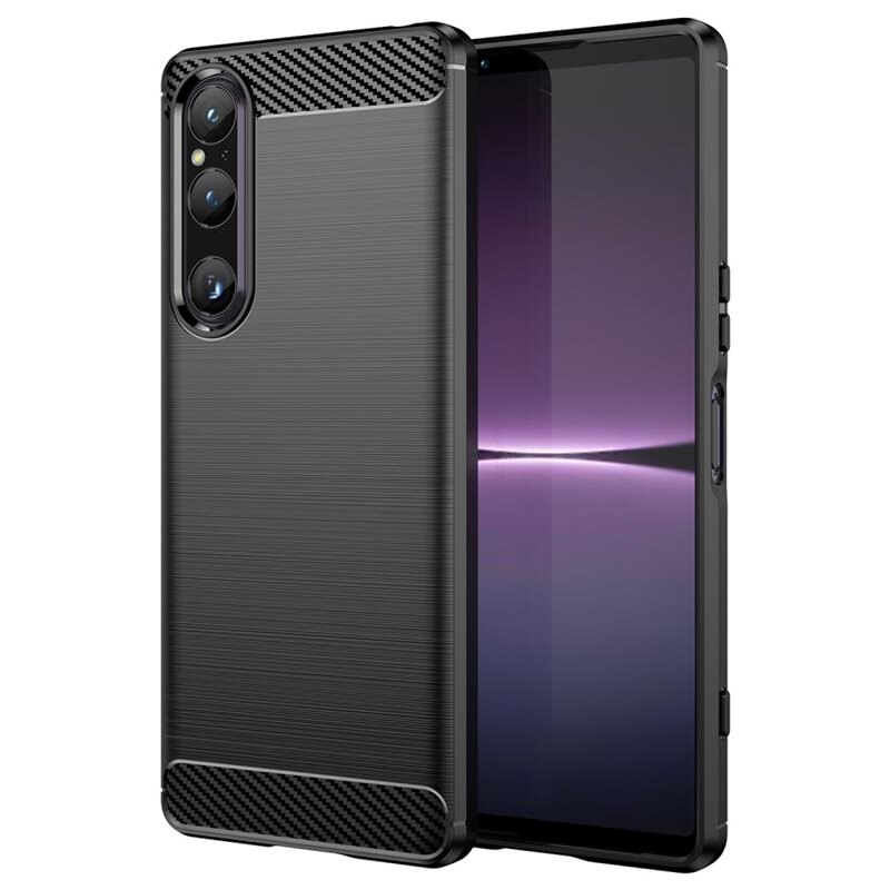 tectTech Sony Xperia 1 V Deksel TPU Brushed Svart - Mobildeksel