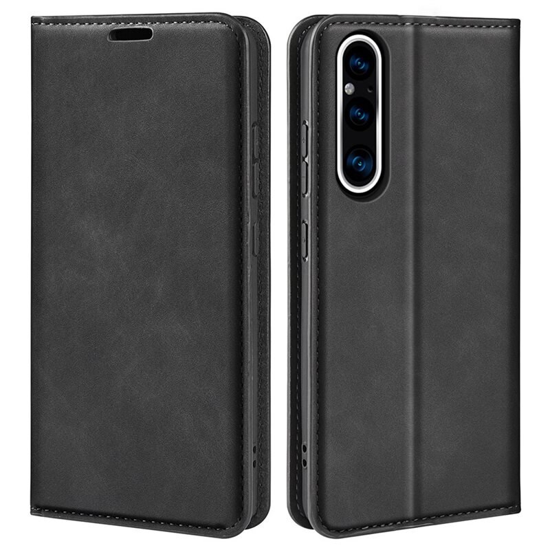 Sony Xperia 1 V Slim Mobilveske Svart - Lommeboketui i slank design