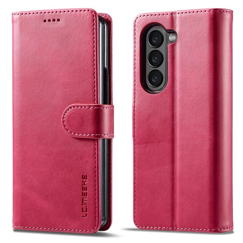 LC.IMEEKE Lommebokdeksel Samsung Galaxy Z Fold 5 rosa