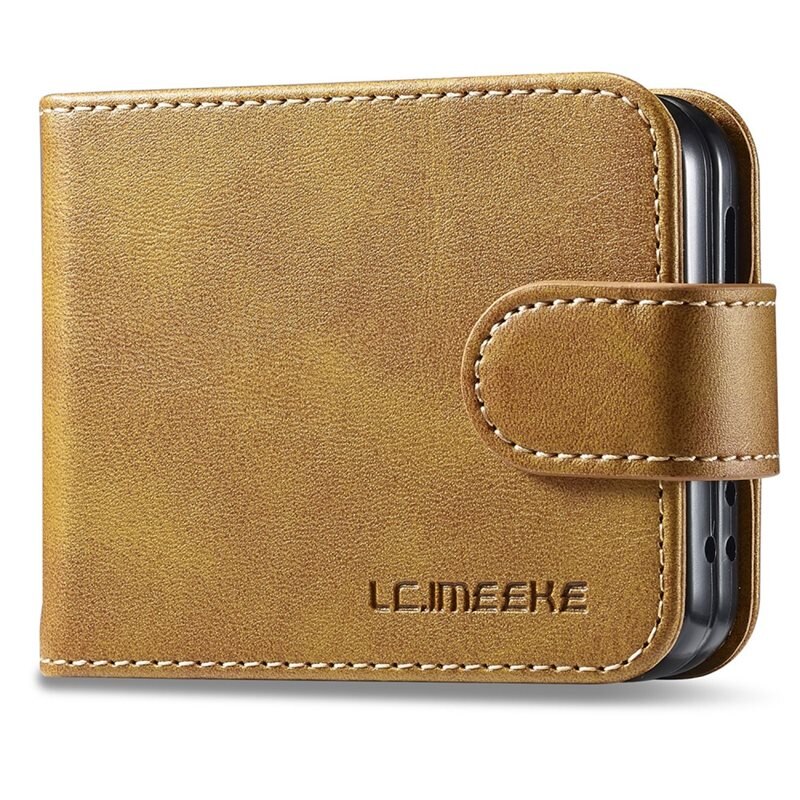 LC.IMEEKE Lommebokdeksel Samsung Galaxy Z Flip 5 cognac