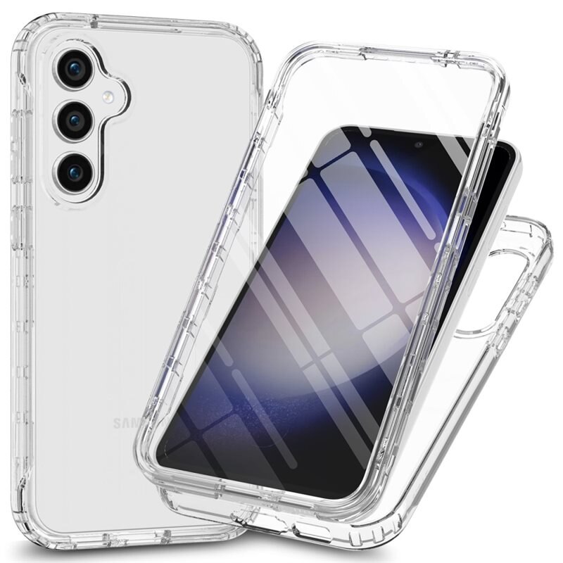 Full Protection Case Samsung Galaxy A25 Gjennomsiktig - Heldekkende deksel med skjermbeskyttelse