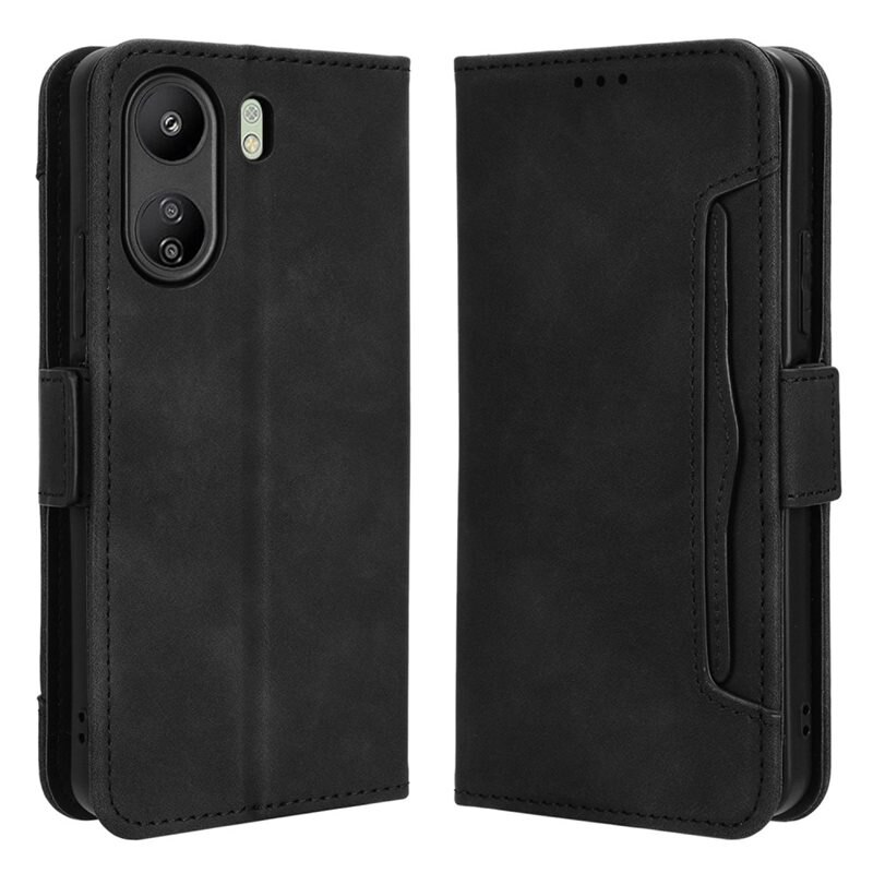 Multi Lommebokdeksel Xiaomi Redmi 13C svart - Mobildeksel - Kortlomme og seddellomme