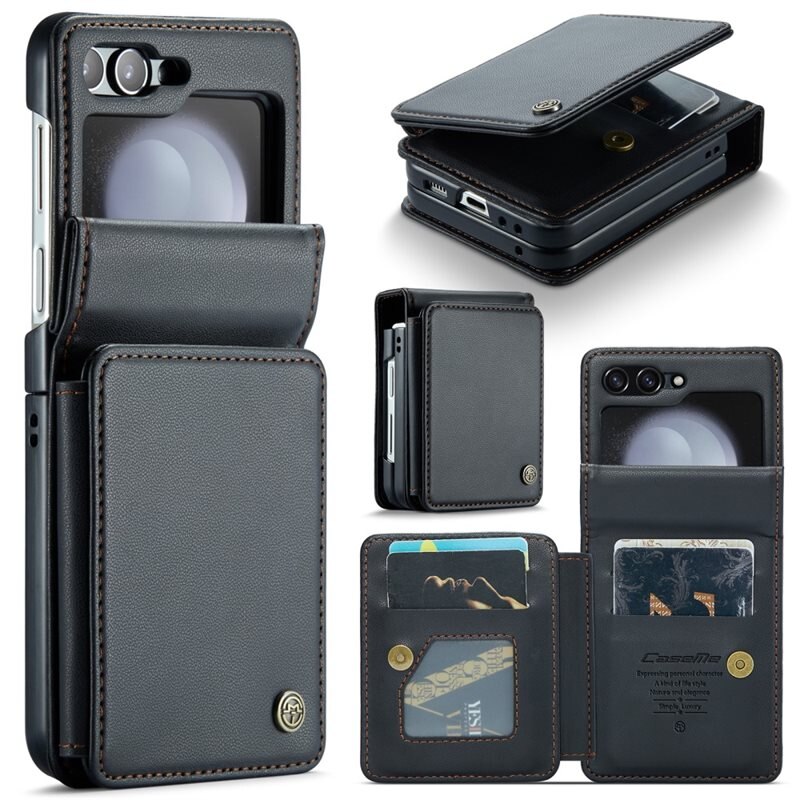 CaseMe RFID blocking Lommebokdeksel Samsung Galaxy Z Flip 6 svart