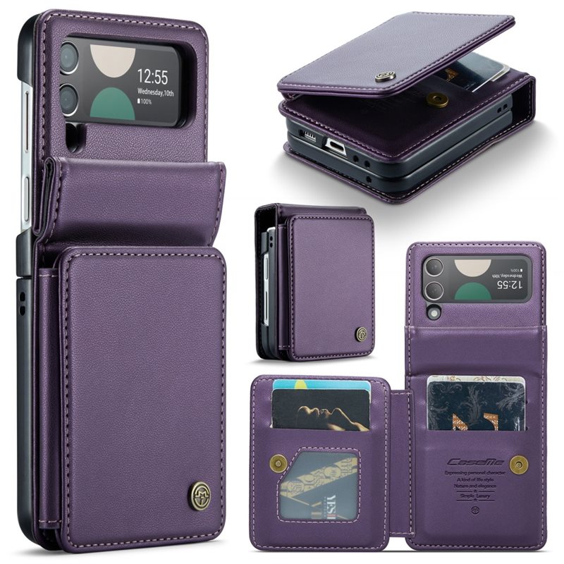 CaseMe RFID blocking Lommebokdeksel Samsung Galaxy Z Flip 3 Lilla