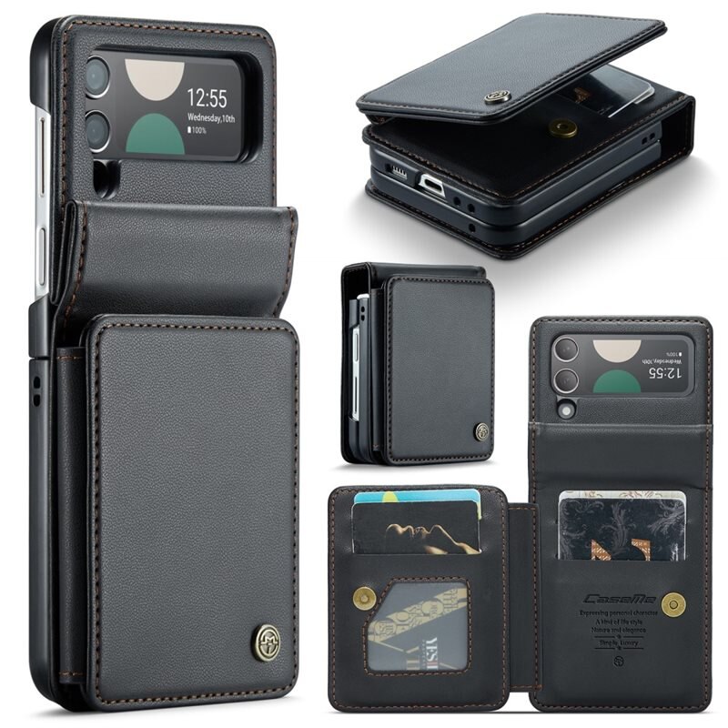 CaseMe RFID blocking Lommebokdeksel Samsung Galaxy Z Flip 4 svart