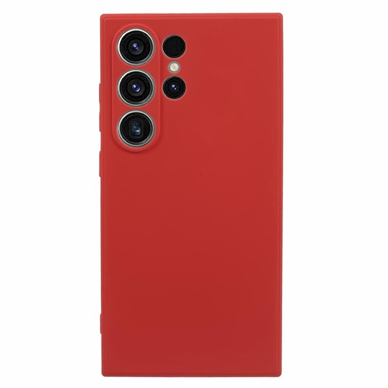 Støtsikker Deksel TPU Samsung Galaxy S24 Ultra Rød - Stilig deksel i morsom farge med beskyttelse for linsene