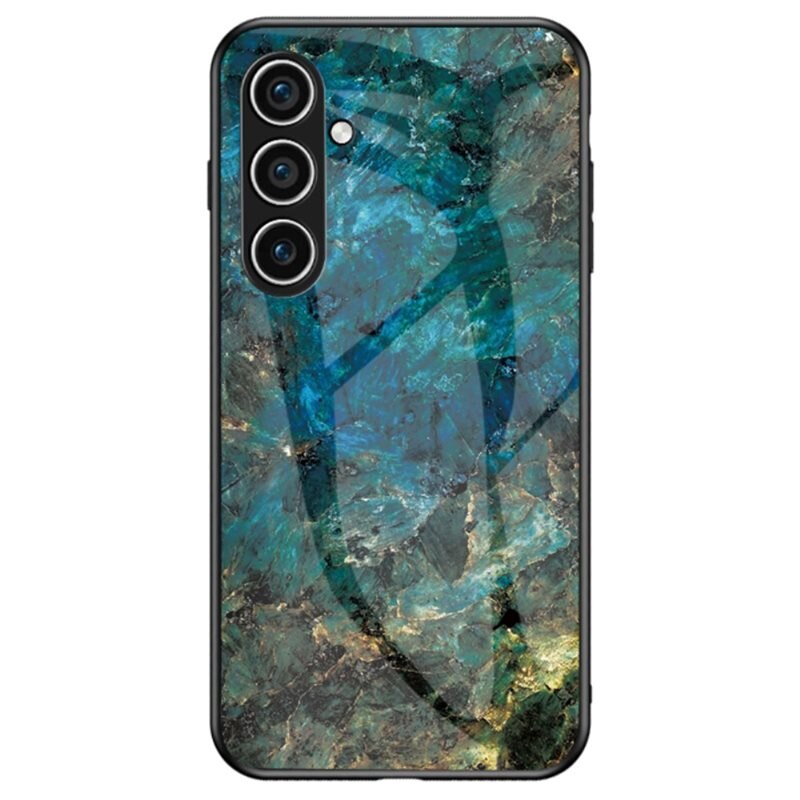 Herdet Glass Deksel Samsung Galaxy S24 emerald - Stilig mobildeksel med mønster