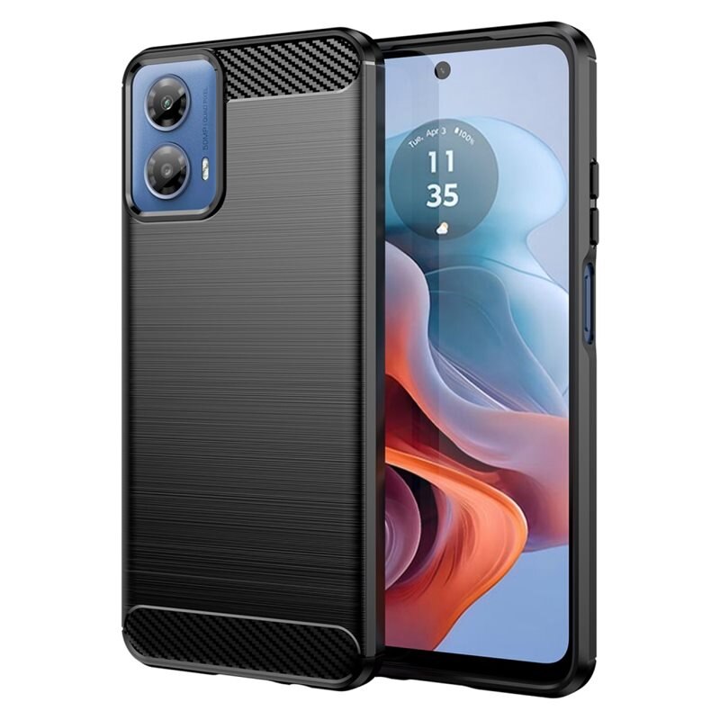 tectTech Motorola Moto G34 Deksel TPU Brushed Svart - Mobildeksel