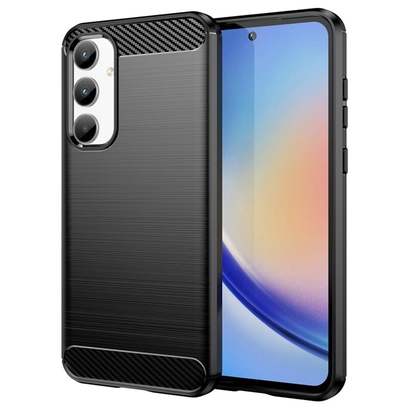 tectTech Samsung Galaxy A35 Deksel TPU Brushed Svart - Mobildeksel