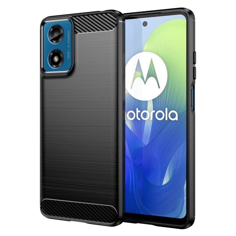 tectTech Motorola Moto G04 Deksel TPU Brushed Svart - Mobildeksel