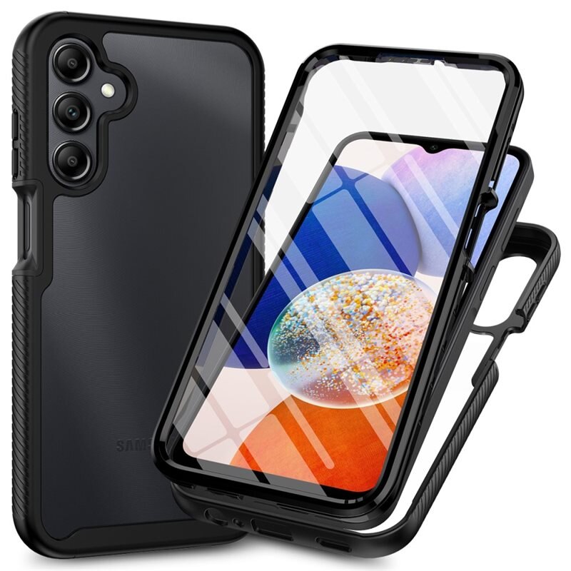 Full Protection Case Samsung Galaxy A25 Svart - Heldekkende deksel med skjermbeskyttelse
