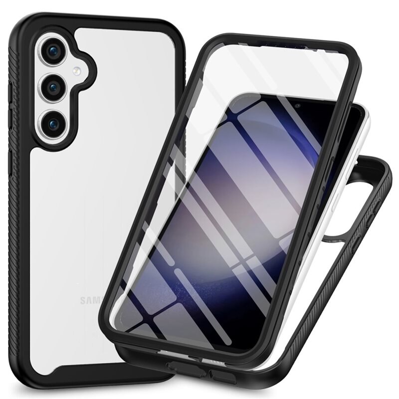 Full Protection Case Samsung Galaxy A35 Svart - Heldekkende deksel med skjermbeskyttelse