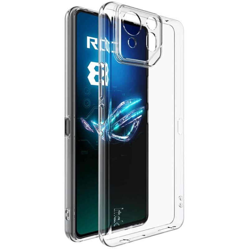 Imak TPU Deksel Asus ROG Phone 8 Pro Gjennomsiktig - Stilrent mobildeksel - Beskytter mobilen din mot skader og slitasje