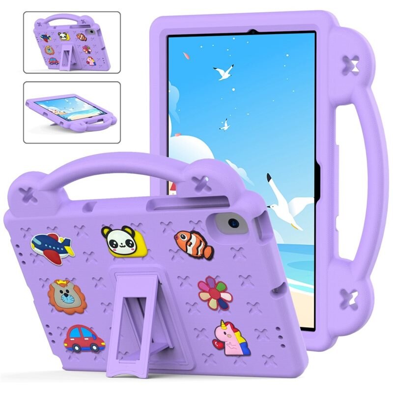 Støtsikker EVA Deksel Kickstand Samsung Galaxy Tab A8 10.5 lilla - Deksel med stativfunksjon