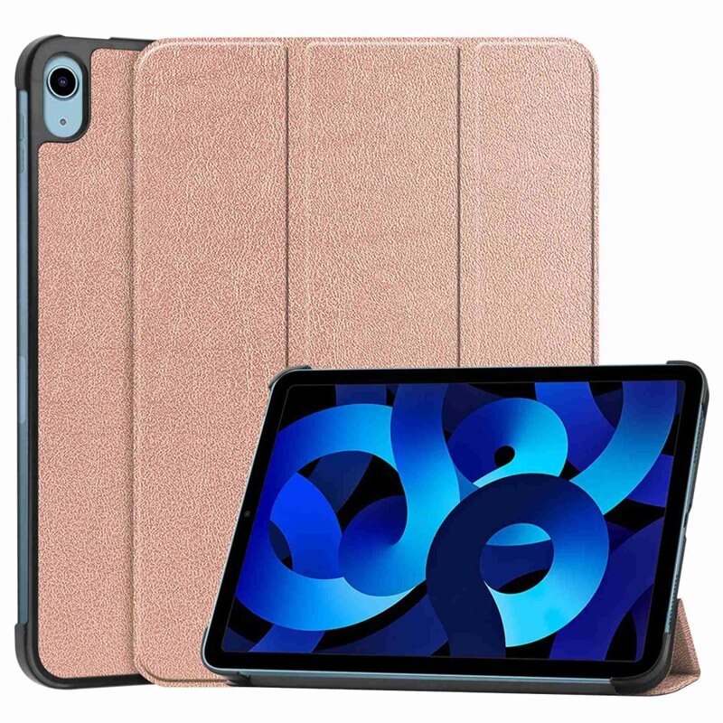 Etui Tri-fold Apple iPad 11 11th Gen (2025) Rosegull - Beskyttende deksel med støttefunksjon