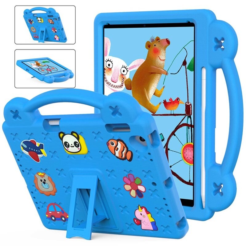 Støtsikker EVA Deksel Kickstand iPad 9.7 6th Gen (2018) blå - Deksel med stativfunksjon