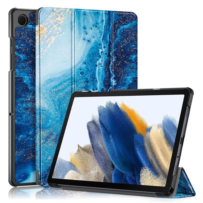 Samsung Galaxy Tab A9 Plus Etui Tri-fold hav - Beskyttende deksel med støttefunksjon