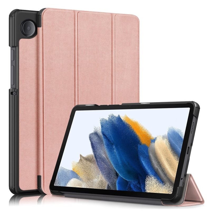 Etui Tri-fold Samsung Galaxy Tab A9 Rosegull - Beskyttende deksel med støttefunksjon