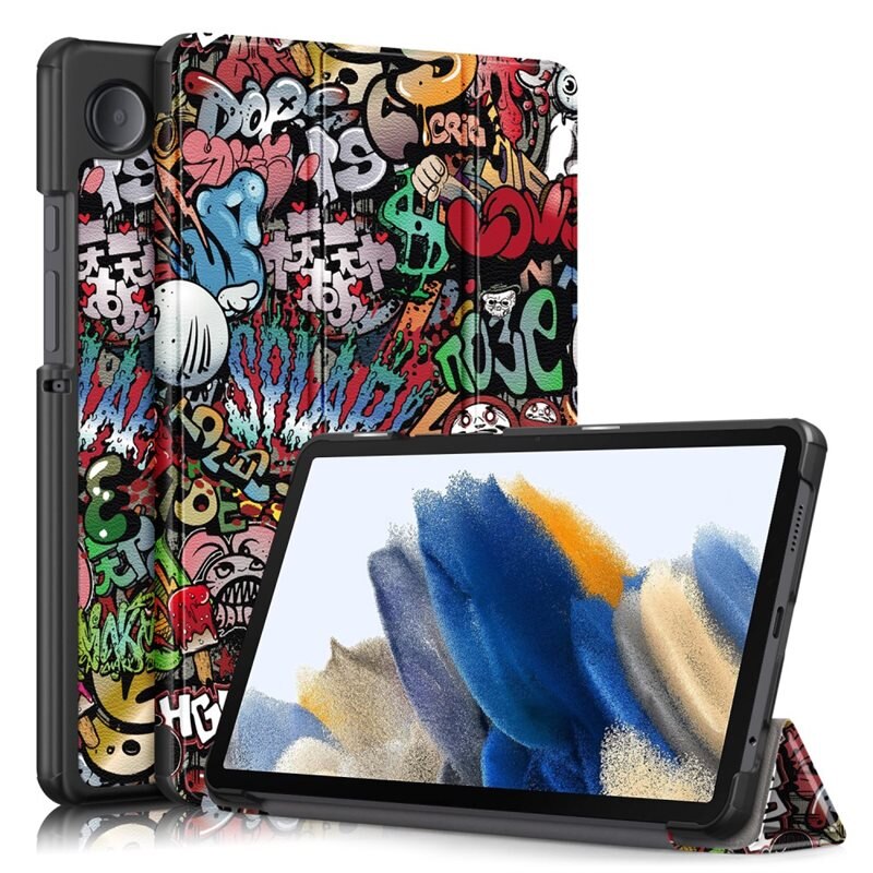 Etui Tri-fold Samsung Galaxy Tab A9 Graffiti - Beskyttende deksel med støttefunksjon