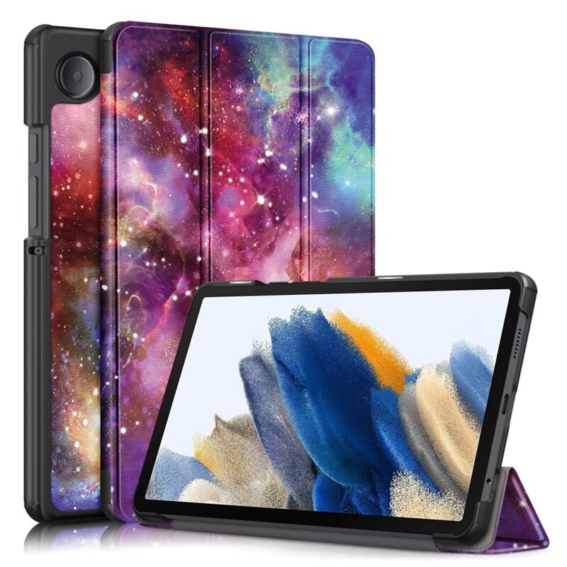 Etui Tri-fold Samsung Galaxy Tab A9 Plus Rymd - Beskyttende deksel med støttefunksjon