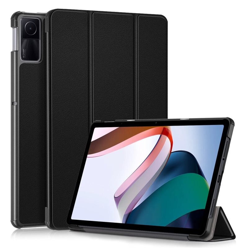 Etui Tri-fold Xiaomi Redmi Pad SE Svart - Beskyttende deksel med støttefunksjon