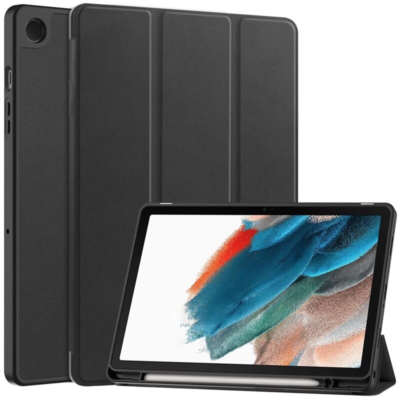 Samsung Galaxy Tab A9 Plus Etui Tri-fold Pencil-holder Svart