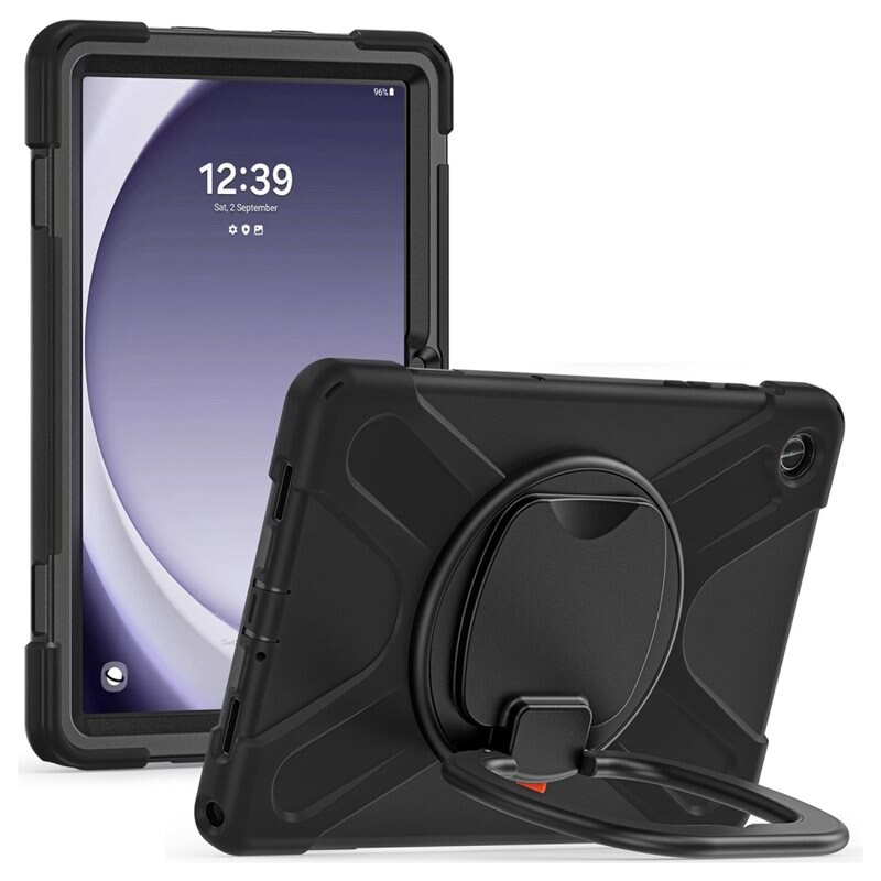 Kickstand Hybrid Case Samsung Galaxy Tab A9 Plus Black - Solid og støtsikkert deksel med innebygd stativ