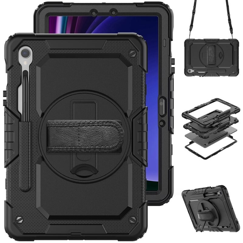 Støtsikker Full Protection Hybriddeksel Samsung Galaxy Tab S10 FE svart