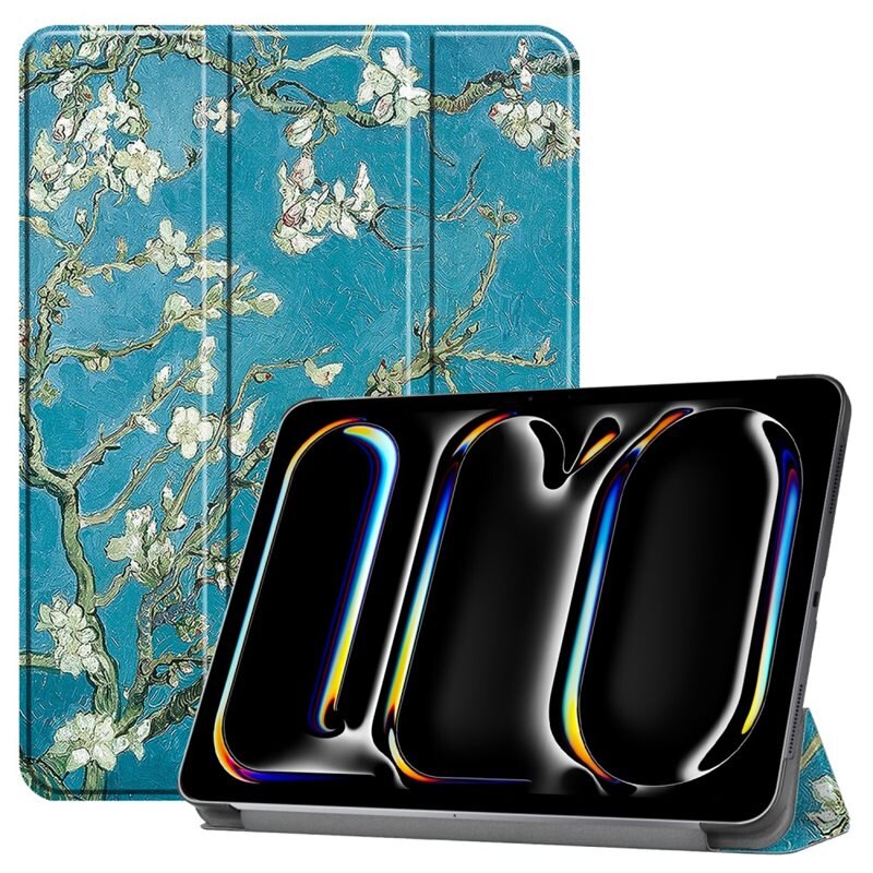 Etui Tri-fold iPad Pro 11 5th Gen (2024) - Kirsebærblomster - Beskyttende deksel med støttefunksjon