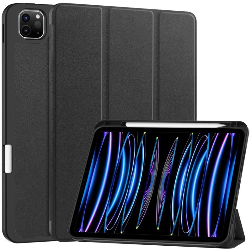 Apple iPad Pro 11 5th Gen (2024) Etui Tri-fold Pencil-holder Svart