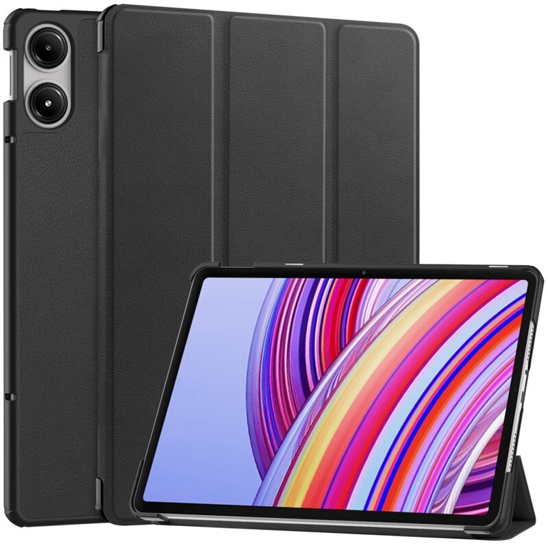 Etui Tri-fold Xiaomi Redmi Pad Pro Svart - Beskyttende deksel med støttefunksjon