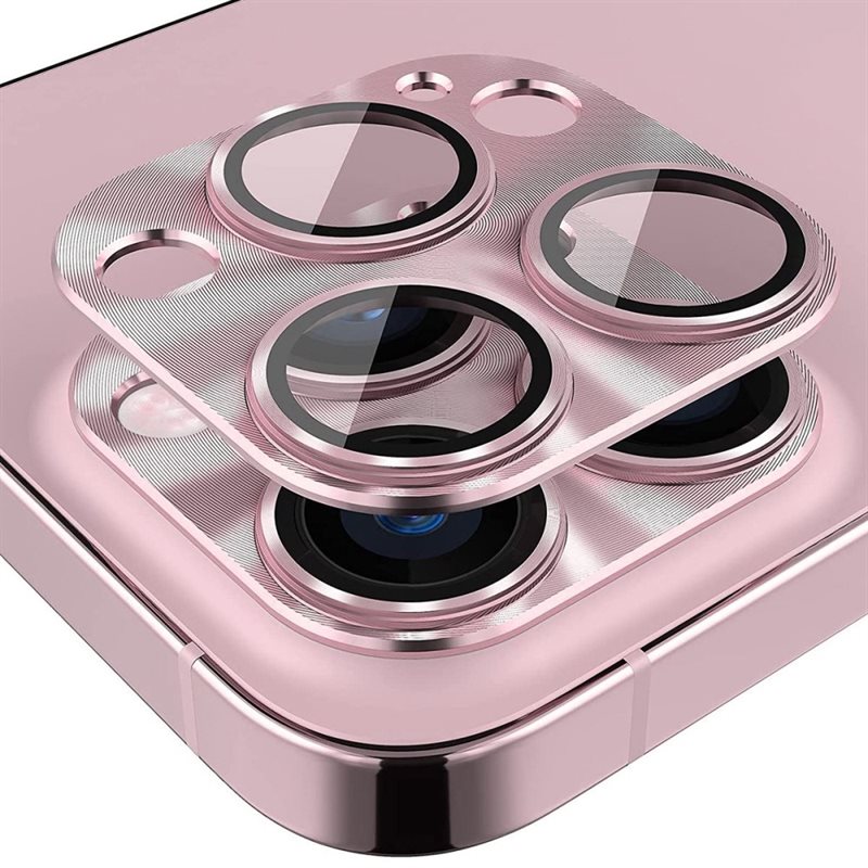 Hat Prince Kamerabeskyttelse Aluminium+Herdet Glass iPhone 14 Pro rosa