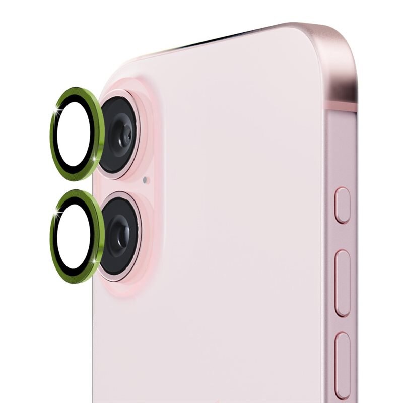 Hat Prince Linsebeskyttelse Aluminium iPhone 16 Plus Grønn