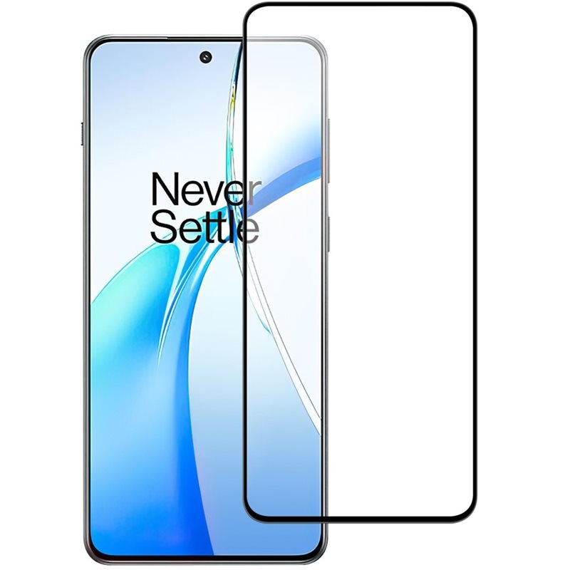 Heldekkende Skjermbeskytter Herdet Glass OnePlus Nord 4 svart - Skjermbeskyttelse som dekker hele skjermen
