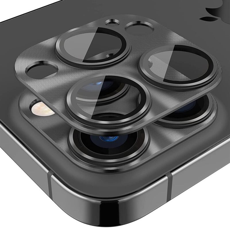 Hat Prince Kamerabeskyttelse Aluminium+Herdet Glass iPhone 16 Pro svart