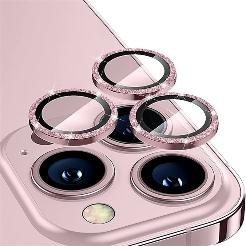 Hat Prince Glitter Linsebeskyttelse Aluminium iPhone 16 Pro Max rosa